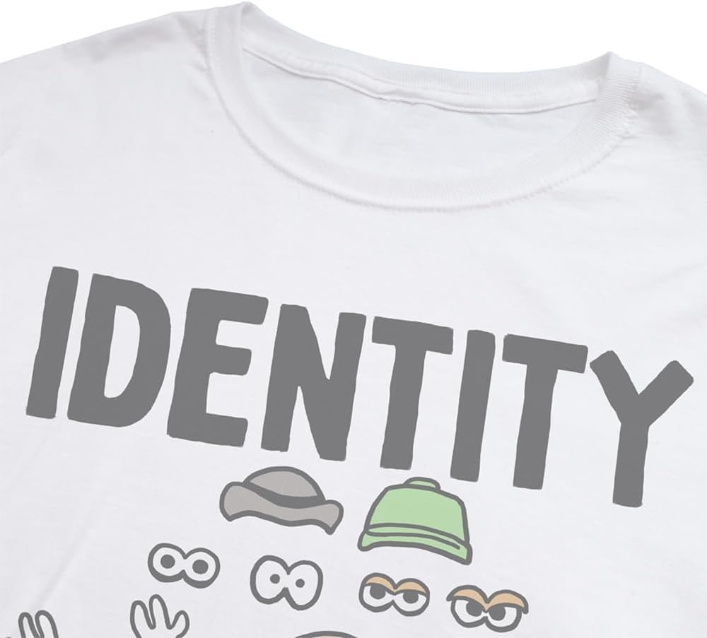 image:imagePopfunk Official Game Night Adult Unisex Classic RingSpun TShirt CollectionThe Idenity Crisis White