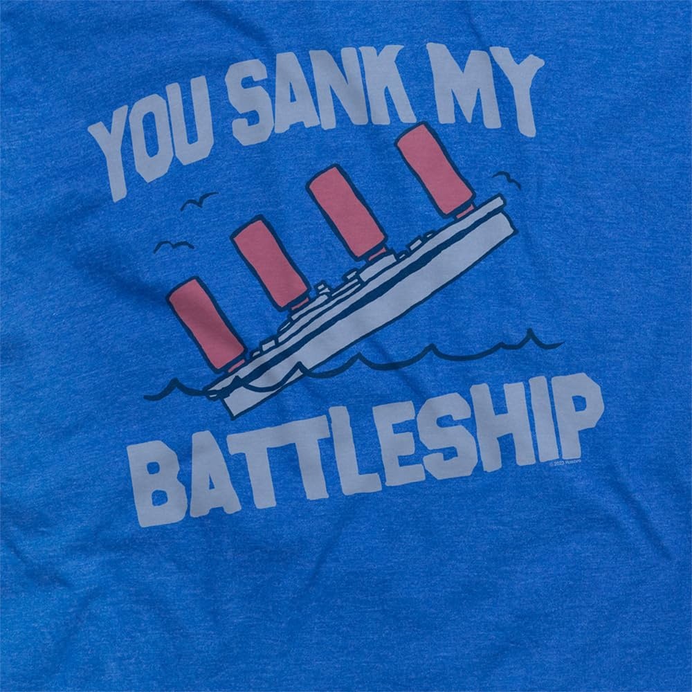 image:imagePopfunk Official Game Night Adult Unisex Classic RingSpun TShirt CollectionThe Sunken Battleship Blue