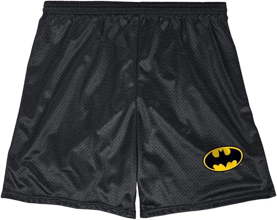 image:imagePopfunk Pop Culture Collection Mens Lined Mesh ShortsBatman Classic Bat Shield Logo
