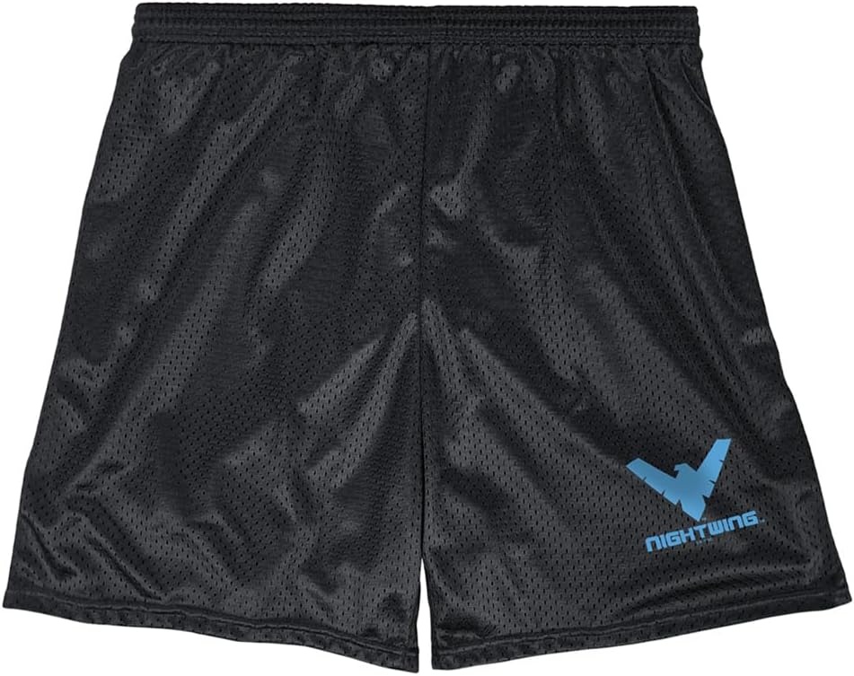 image:imagePopfunk Pop Culture Collection Mens Lined Mesh ShortsBatman Nightwing Logo