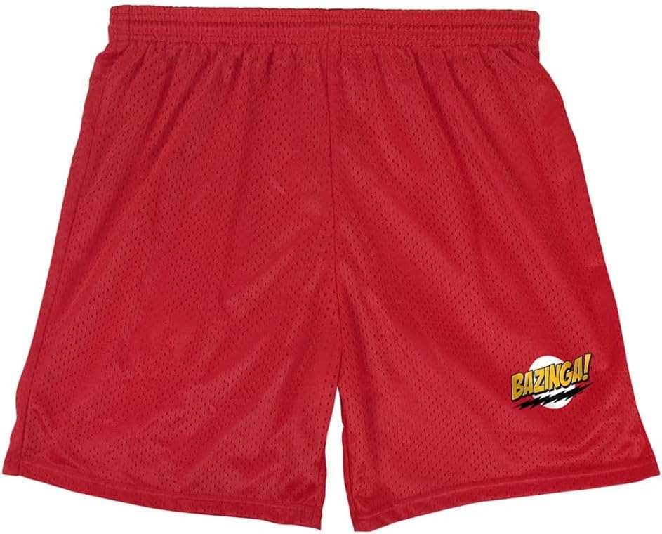 image:imagePopfunk Pop Culture Collection Mens Lined Mesh ShortsBig Bang Theory Sheldon Bazinga