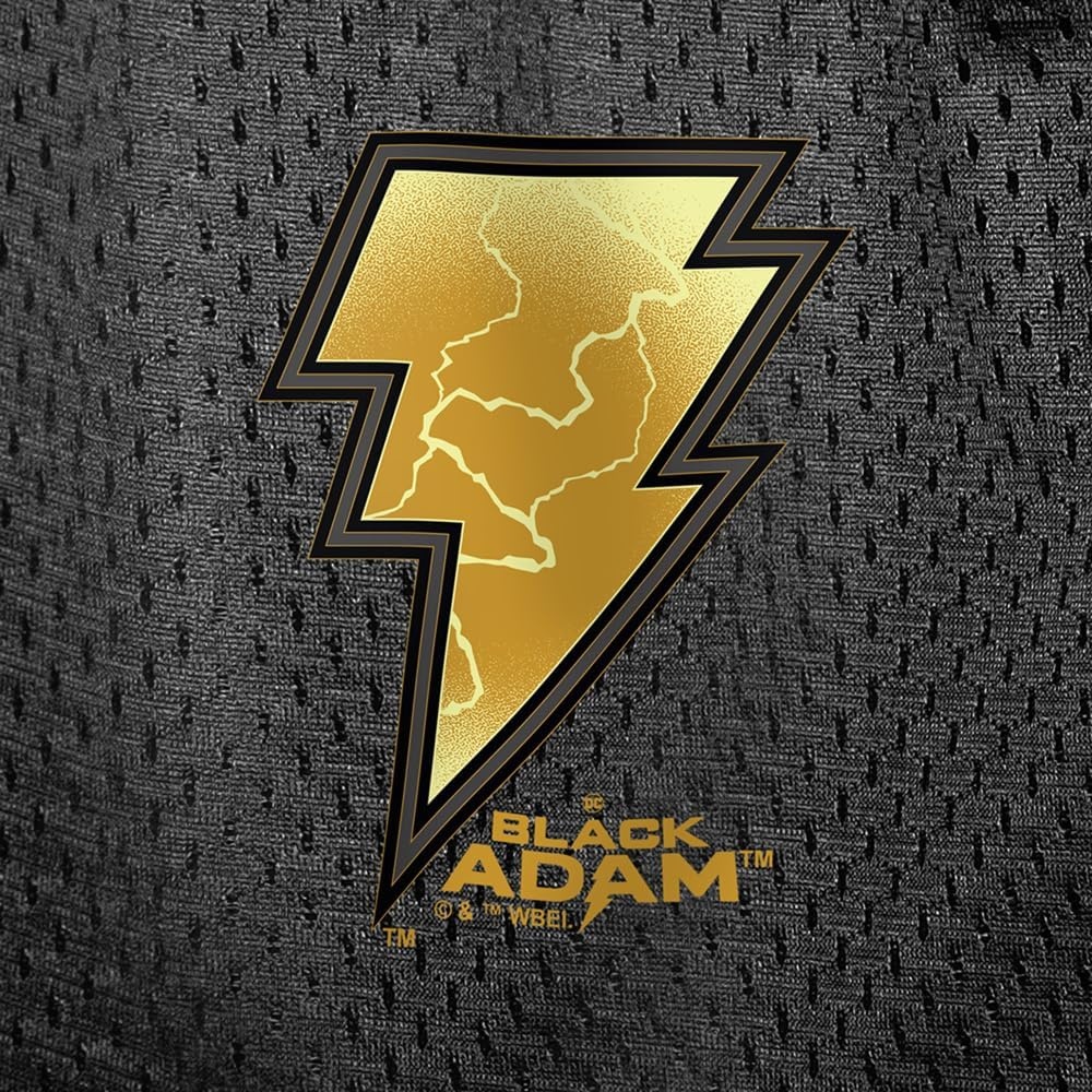 image:imagePopfunk Pop Culture Collection Mens Lined Mesh ShortsBlack Adam Lightning Logo