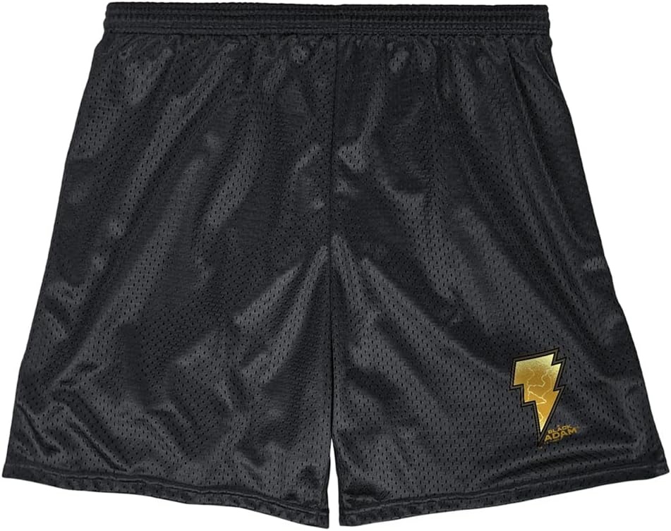 image:imagePopfunk Pop Culture Collection Mens Lined Mesh ShortsBlack Adam Lightning Logo