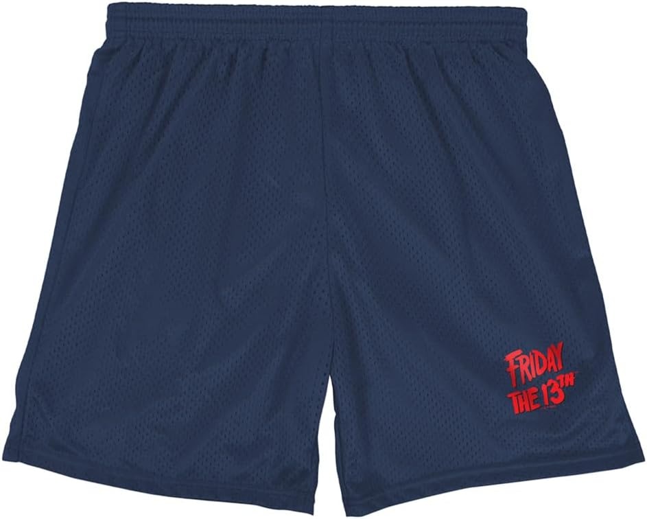 image:imagePopfunk Pop Culture Collection Mens Lined Mesh ShortsFriday the 13th Logo