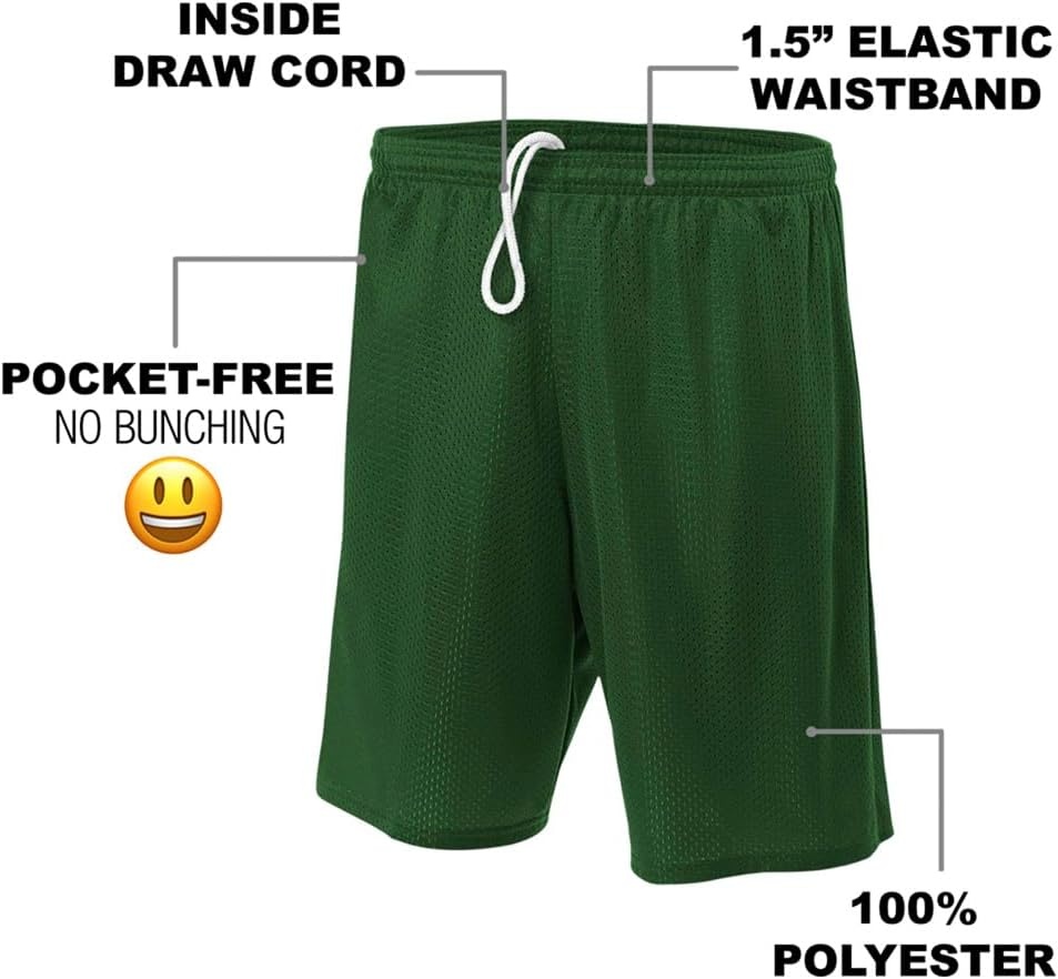 image:imagePopfunk Pop Culture Collection Mens Lined Mesh ShortsGreen Lantern Core Logo