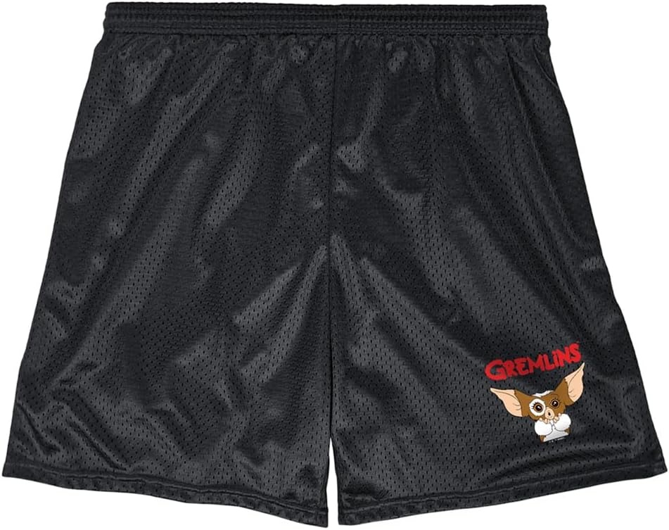 image:imagePopfunk Pop Culture Collection Mens Lined Mesh ShortsGremlins Gizmo Logo