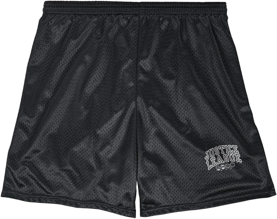 image:imagePopfunk Pop Culture Collection Mens Lined Mesh ShortsJustice League Athletic Logo
