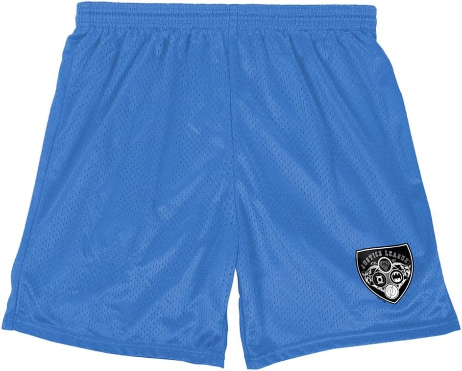 image:imagePopfunk Pop Culture Collection Mens Lined Mesh ShortsJustice League Athletic Shield Logo