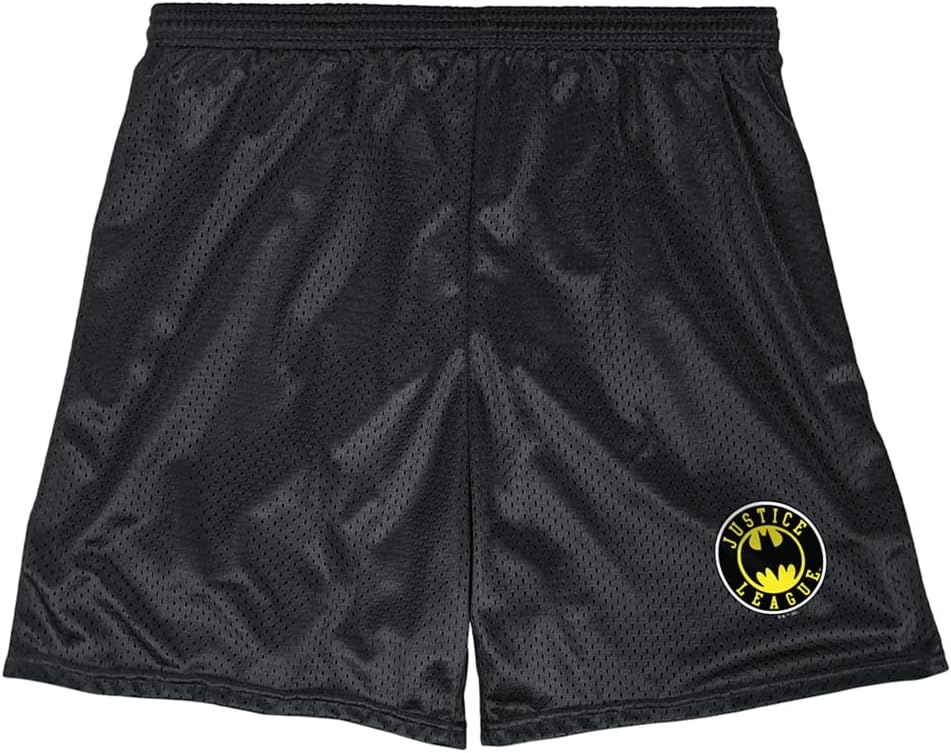 image:imagePopfunk Pop Culture Collection Mens Lined Mesh ShortsJustice League Batman Athletic Logo