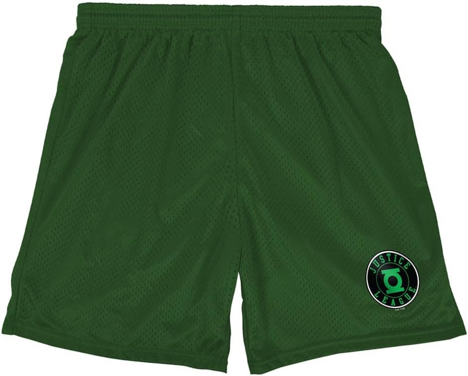 image:imagePopfunk Pop Culture Collection Mens Lined Mesh ShortsJustice League Green Lantern Athletic Logo