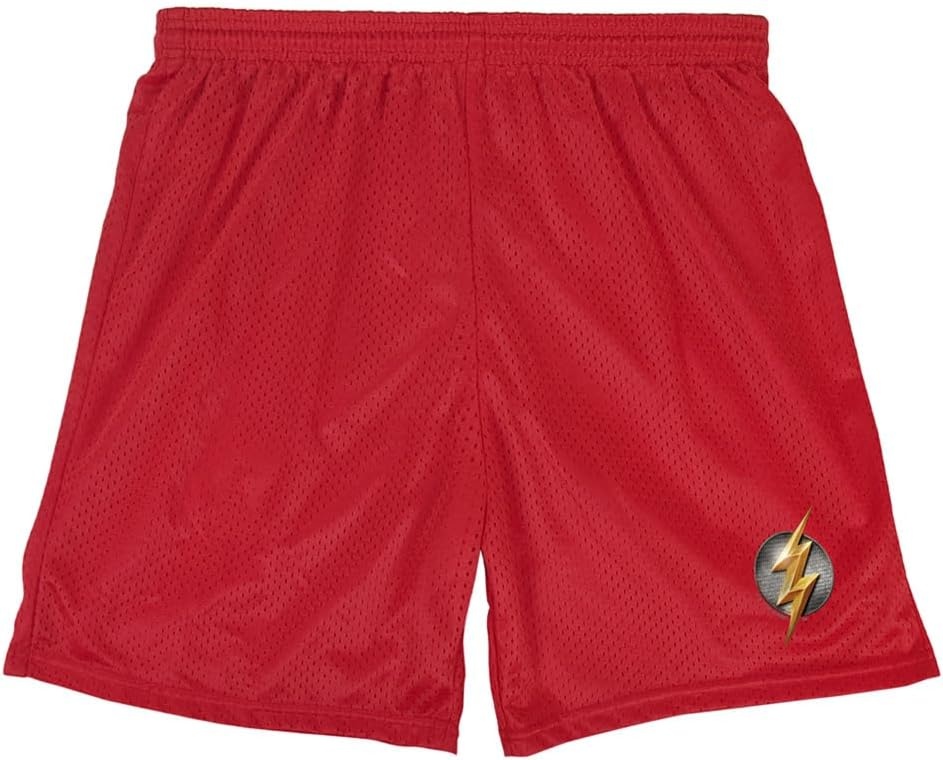 image:imagePopfunk Pop Culture Collection Mens Lined Mesh ShortsJustice League Movie Flash Logo