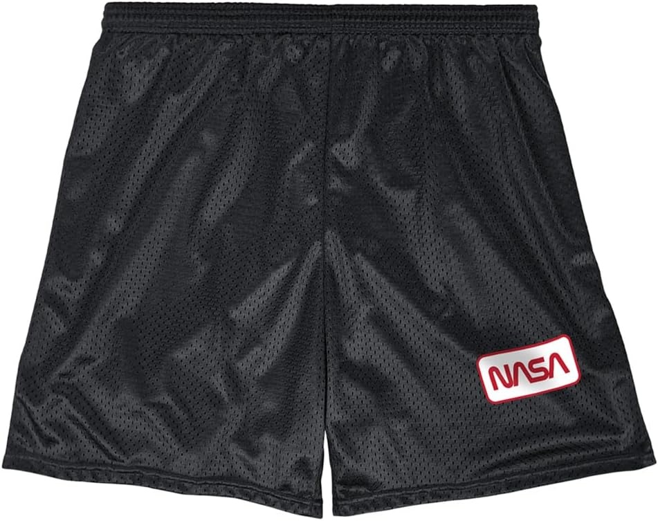 image:imagePopfunk Pop Culture Collection Mens Lined Mesh ShortsNasa Rectagular Worm Logo
