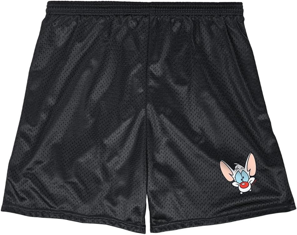 image:imagePopfunk Pop Culture Collection Mens Lined Mesh ShortsPinky and the Brain Pinky Head