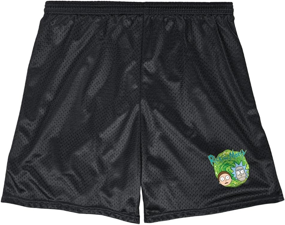 image:imagePopfunk Pop Culture Collection Mens Lined Mesh ShortsRick and Morty Heads