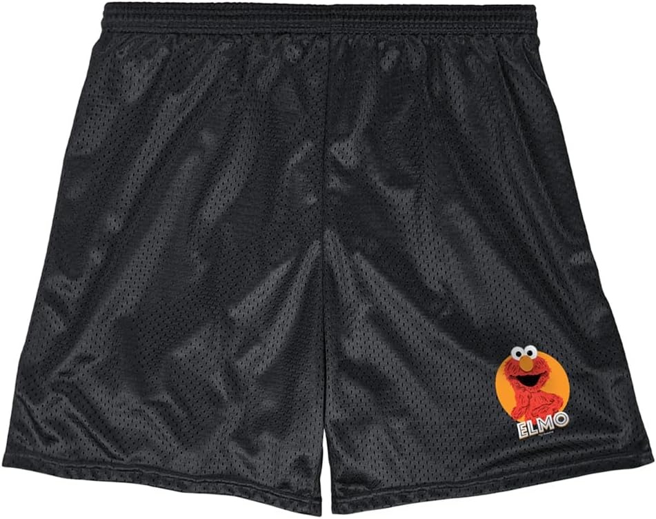 image:imagePopfunk Pop Culture Collection Mens Lined Mesh ShortsSesame Street Elmo Scribble