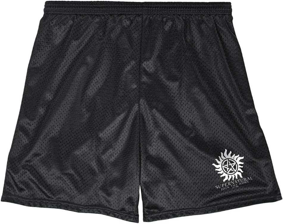 image:imagePopfunk Pop Culture Collection Mens Lined Mesh ShortsSupernatural Anti Possession Symbol
