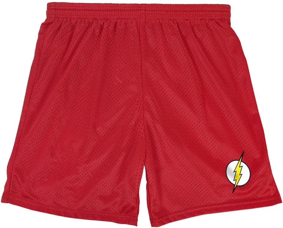 image:imagePopfunk Pop Culture Collection Mens Lined Mesh ShortsThe Flash Lightning Bolt Logo