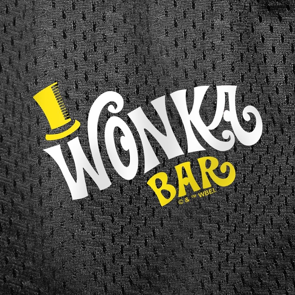image:imagePopfunk Pop Culture Collection Mens Lined Mesh ShortsWilly Wonka and the Chocolate Factory Wonka Bar Logo