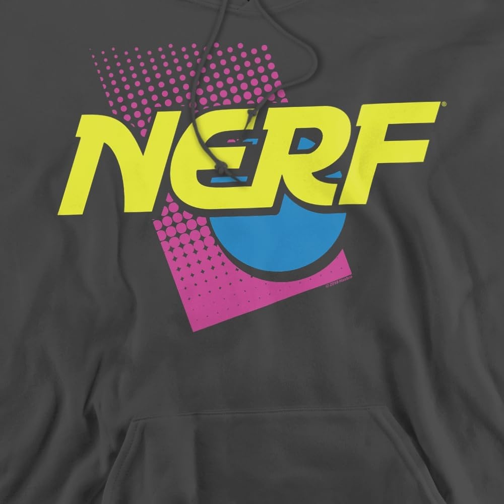 image:imageTrevco Nerf 90S Logo Unisex Adult PullOver HoodieCharcoal