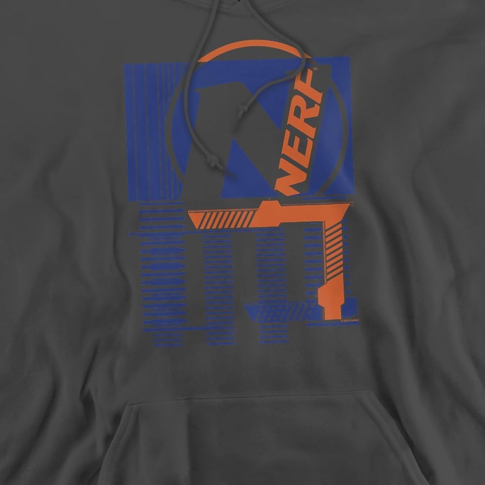 image:imageTrevco Nerf Grid Unisex Adult PullOver HoodieCharcoal