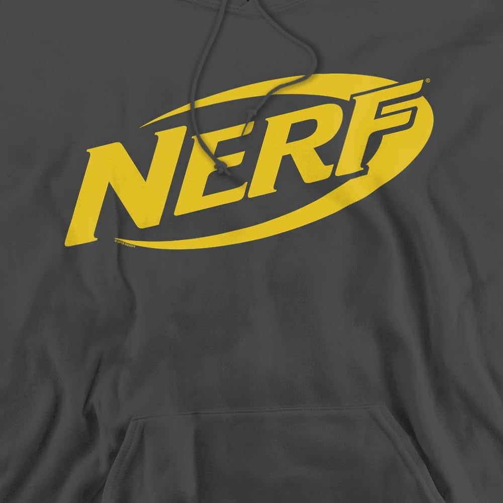 image:imageTrevco Nerf Logo Unisex Adult PullOver HoodieCharcoal