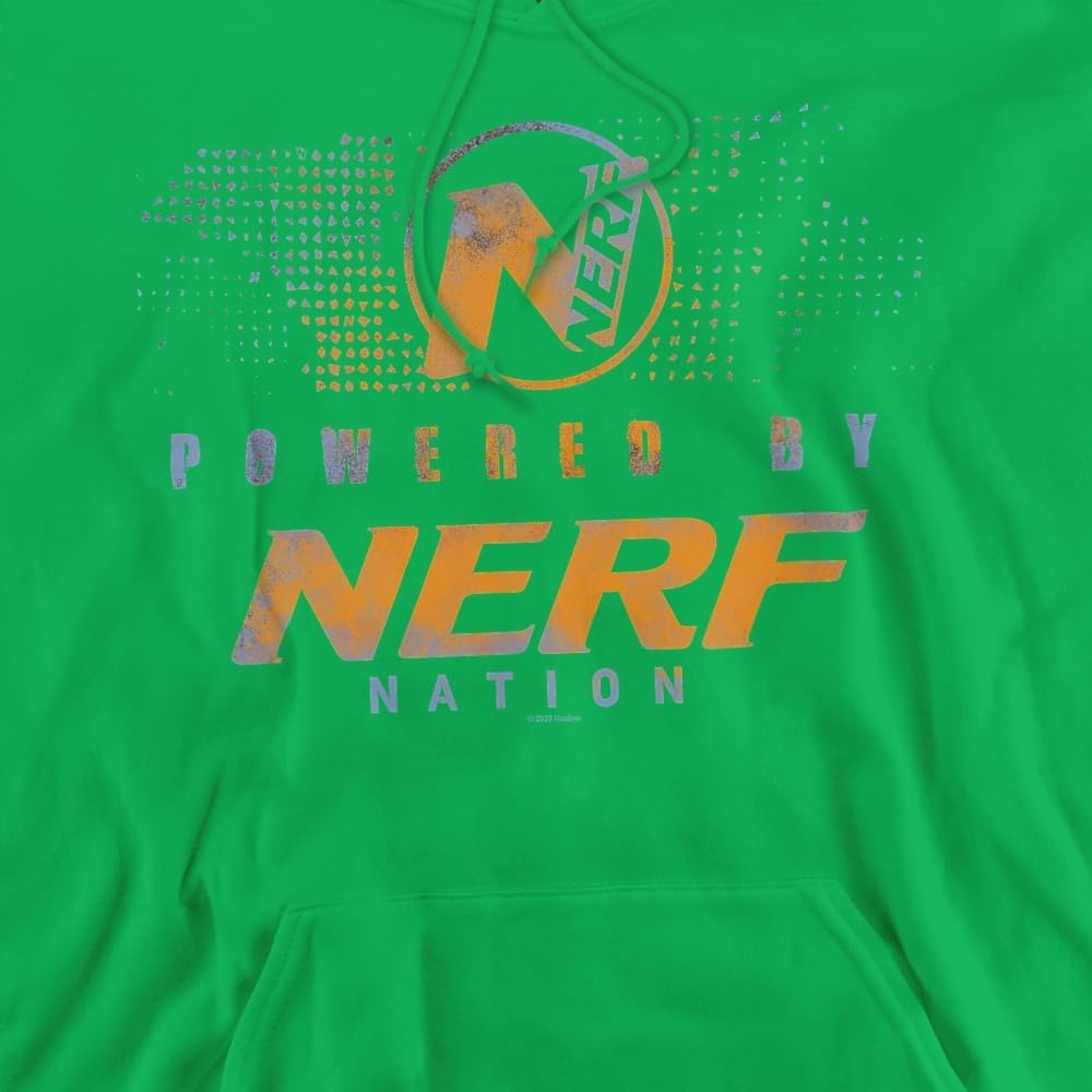 image:imageTrevco Nerf Powered By Nerf Nation Unisex Adult PullOver HoodieKelly Green