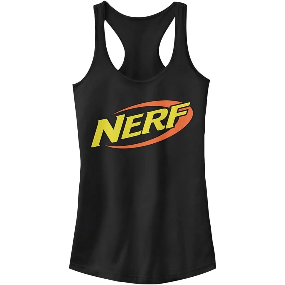image:imageHasbro Womens Nerf Nerf Classic Colors Slim Fit Scoop Hem Racerback TankBlack