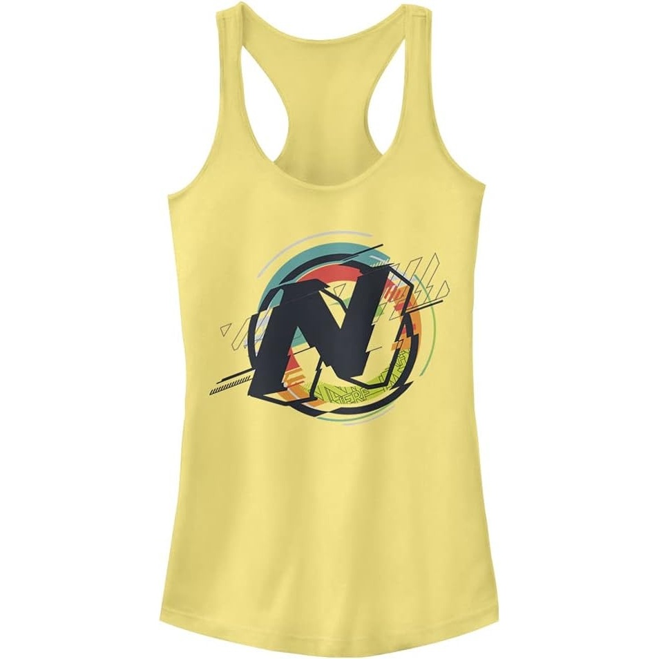 image:imageHasbro Womens Nerf Nerf Logo Slim Fit Scoop Hem Racerback TankBanana