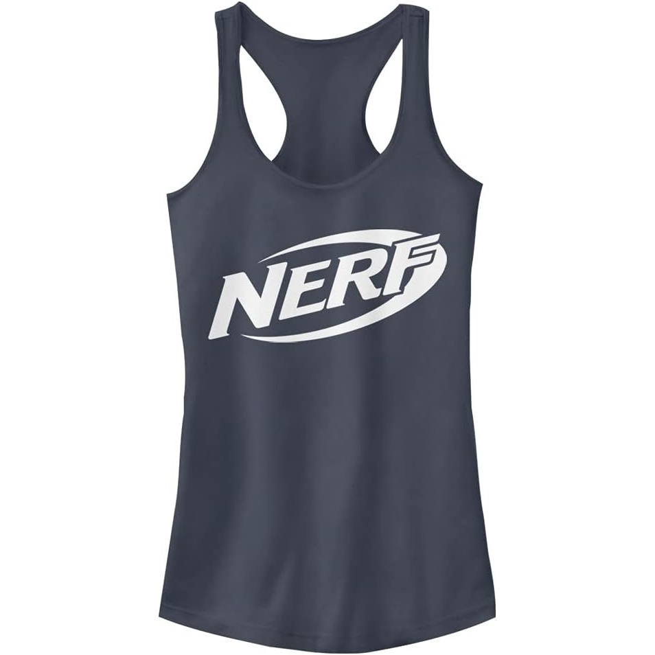image:imageHasbro Womens Nerf Nerf Logo Slim Fit Scoop Hem Racerback TankIndigo
