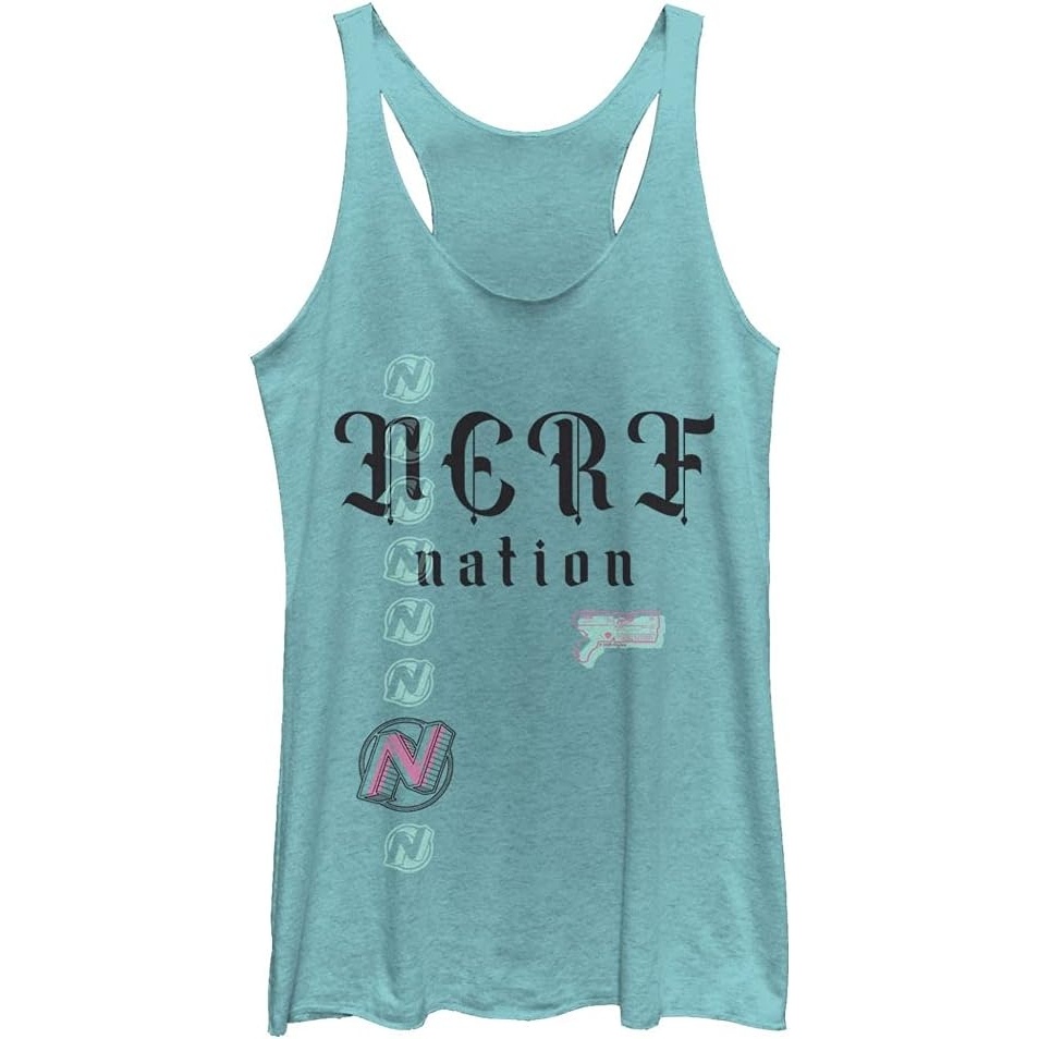 image:imageHasbro Womens Nerf Nerf Nation TriBlend Racerback Layering TankTahiti Blue