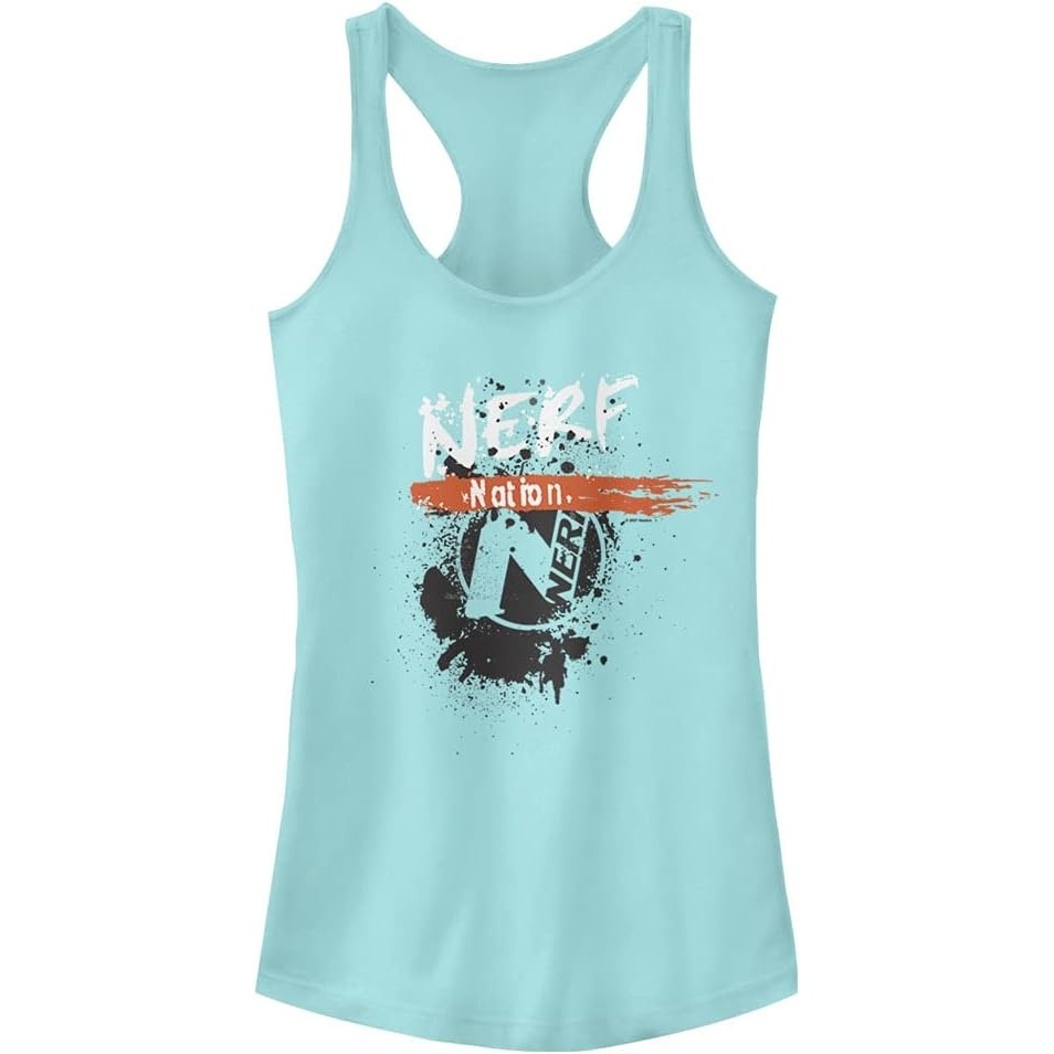 image:imageHasbro Womens Nerf Nerf Splatter Slim Fit Scoop Hem Racerback TankCancun