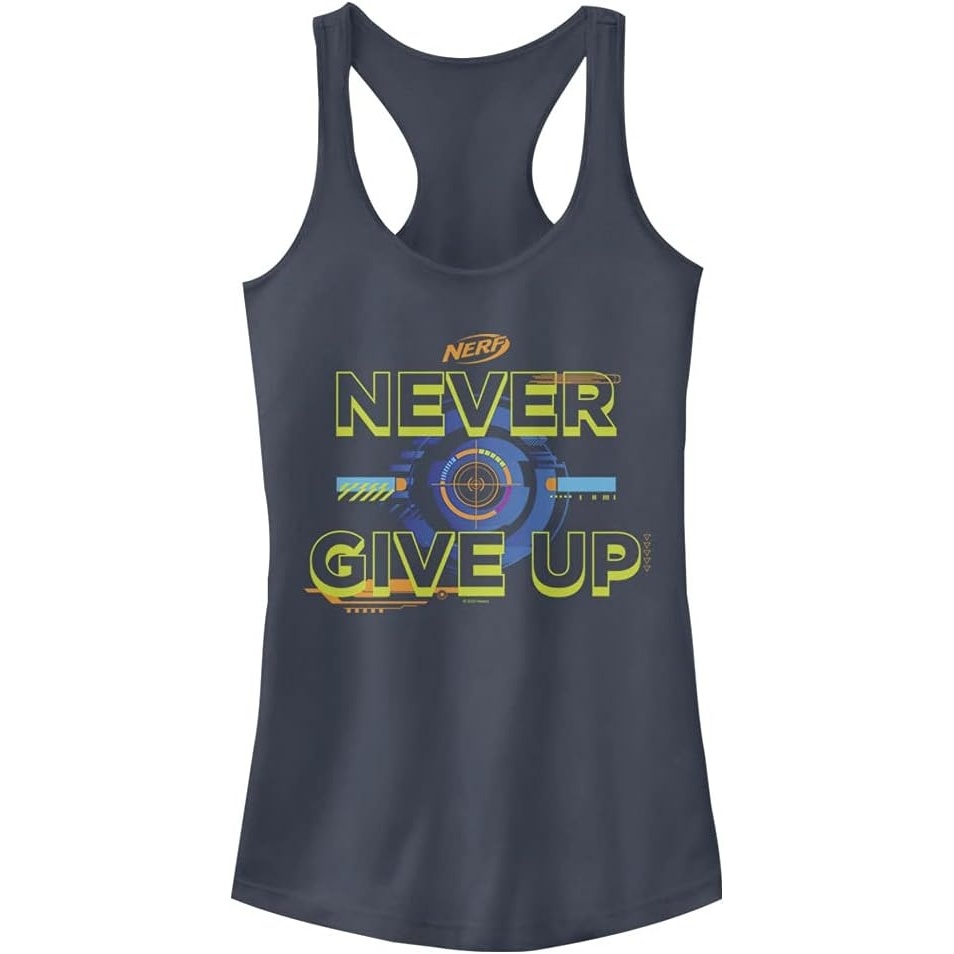 image:imageHasbro Womens Nerf Never Give Up Slim Fit Scoop Hem Racerback TankIndigo
