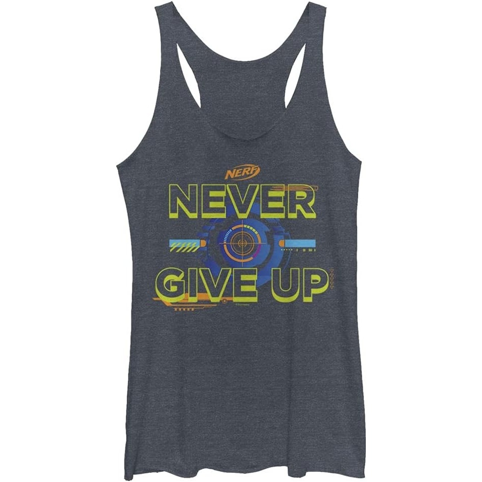 image:imageHasbro Womens Nerf Never Give Up TriBlend Racerback Layering TankNavy Blue Heather