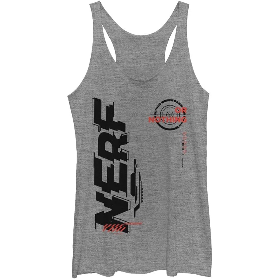 image:imageHasbro Womens Nerf Tactics TriBlend Racerback Layering TankGray Heather