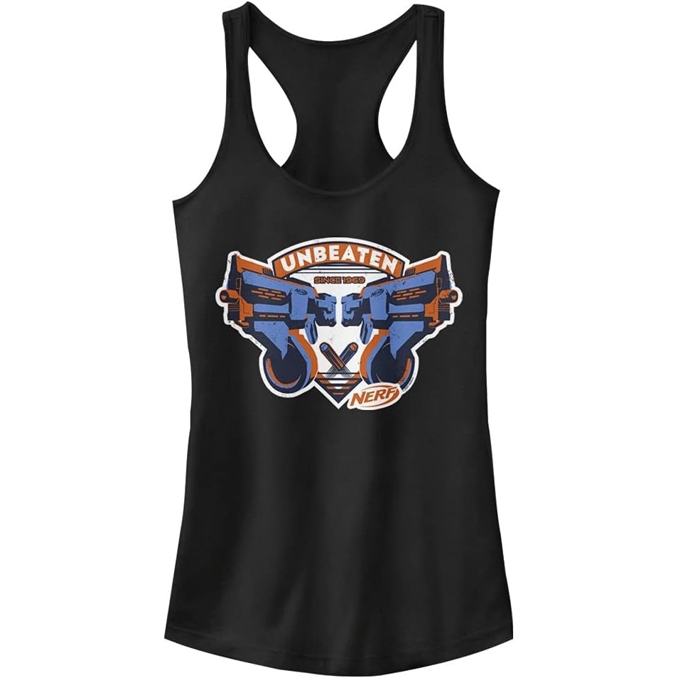 image:imageHasbro Womens Nerf Unbeaten Badge Slim Fit Scoop Hem Racerback TankBlack