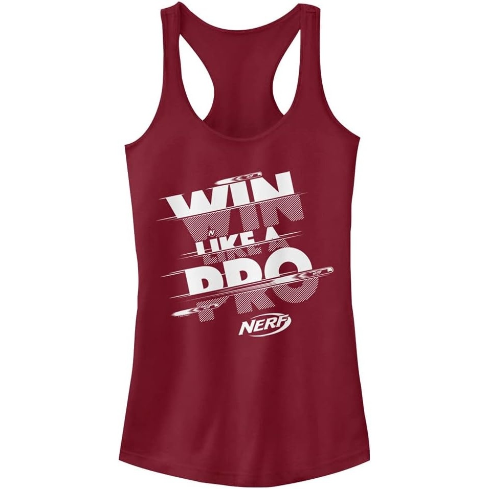image:imageHasbro Womens Nerf Win Like a Pro Slim Fit Scoop Hem Racerback TankScarlet