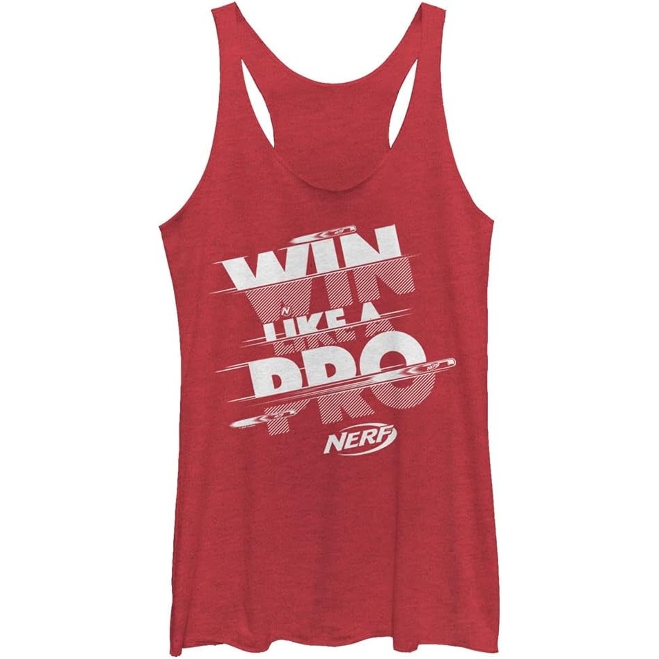 image:imageHasbro Womens Nerf Win Like a Pro TriBlend Racerback Layering TankRed Heather
