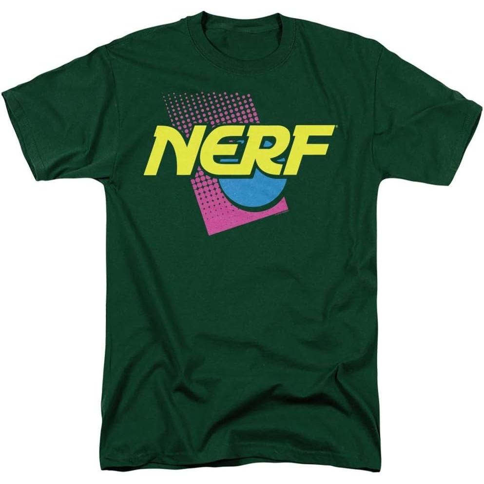 image:imageNerf 90S Logo Unisex Adult T Shirt for Men and WomenHunter Green