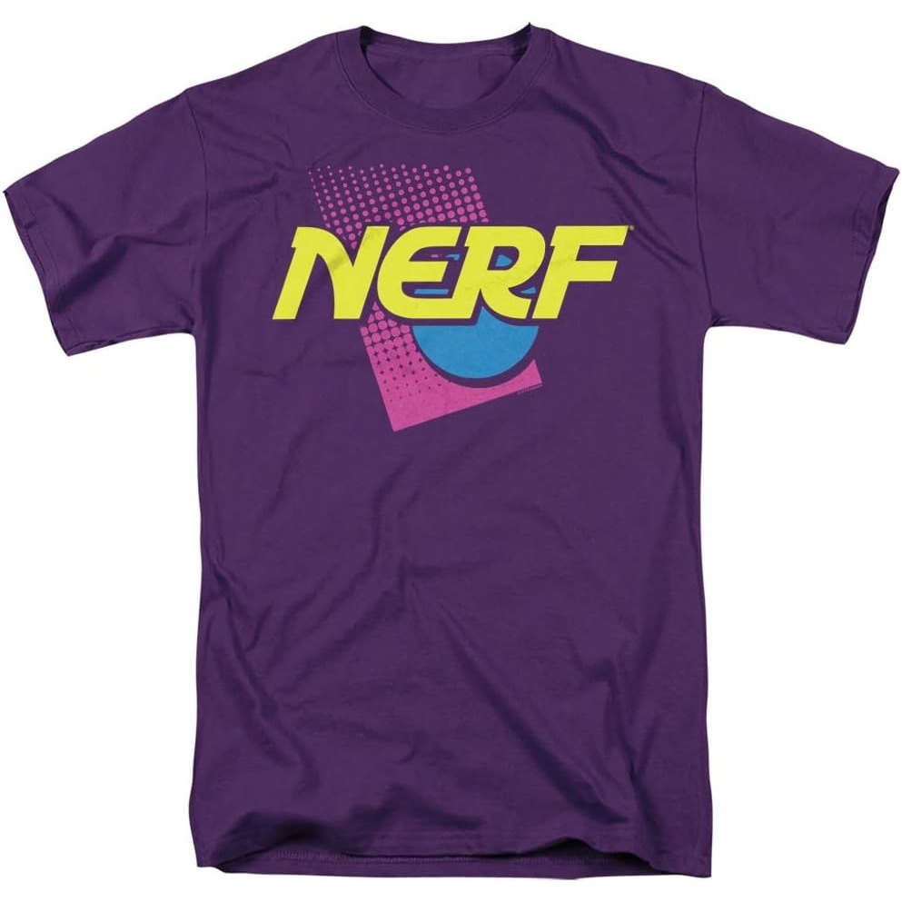 image:imageNerf 90S Logo Unisex Adult T Shirt for Men and WomenPurple