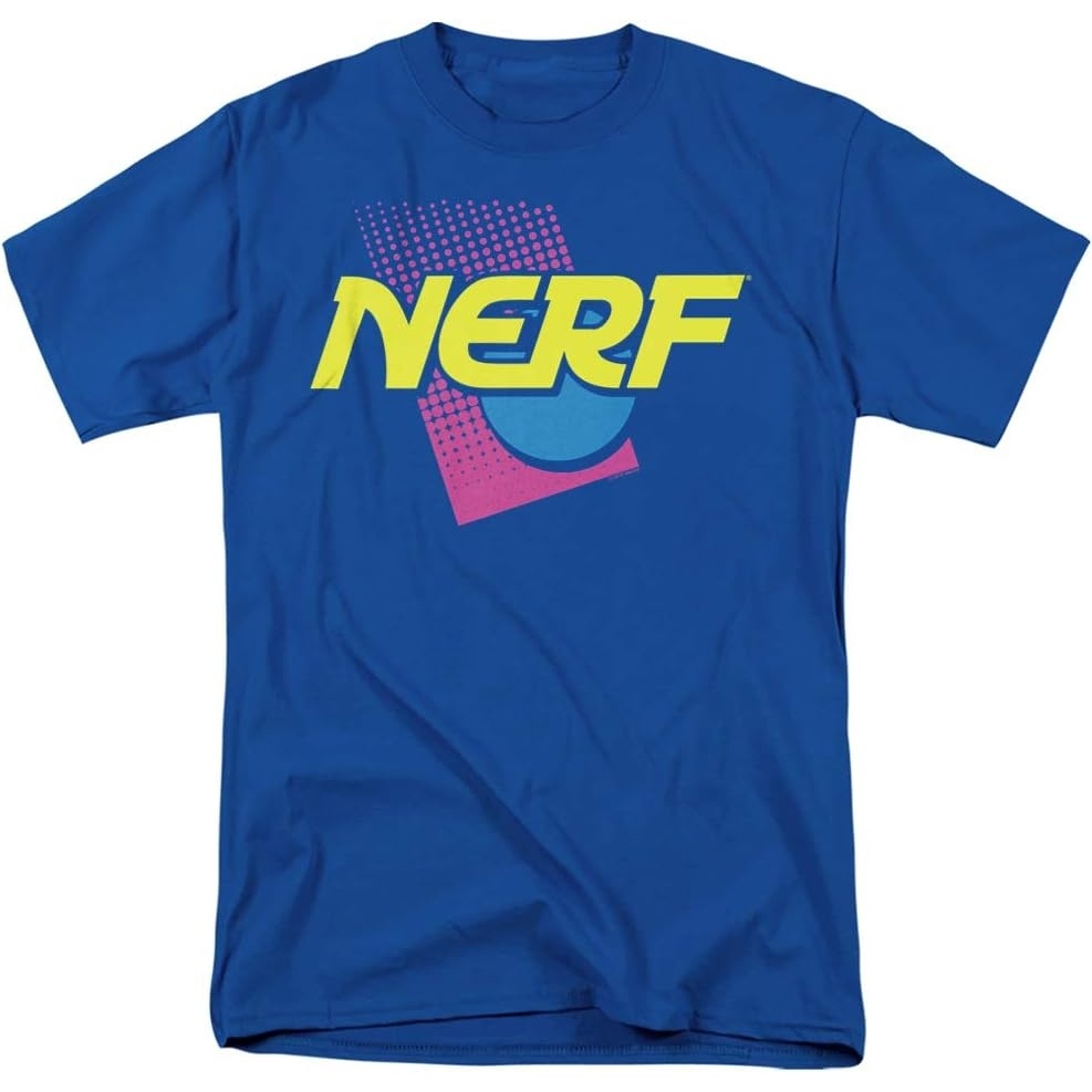image:imageNerf 90S Logo Unisex Adult T Shirt for Men and WomenRoyal