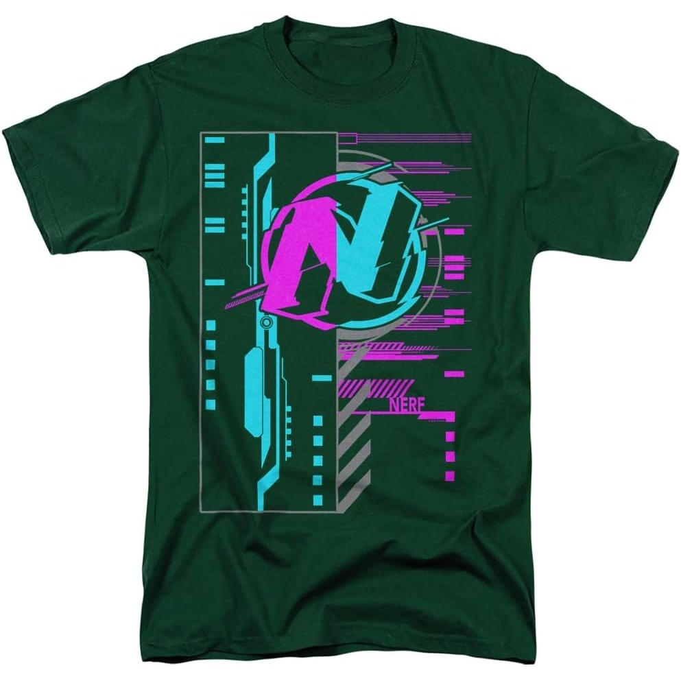 image:imageNerf Cyber Unisex Adult T Shirt for Men and WomenHunter Green
