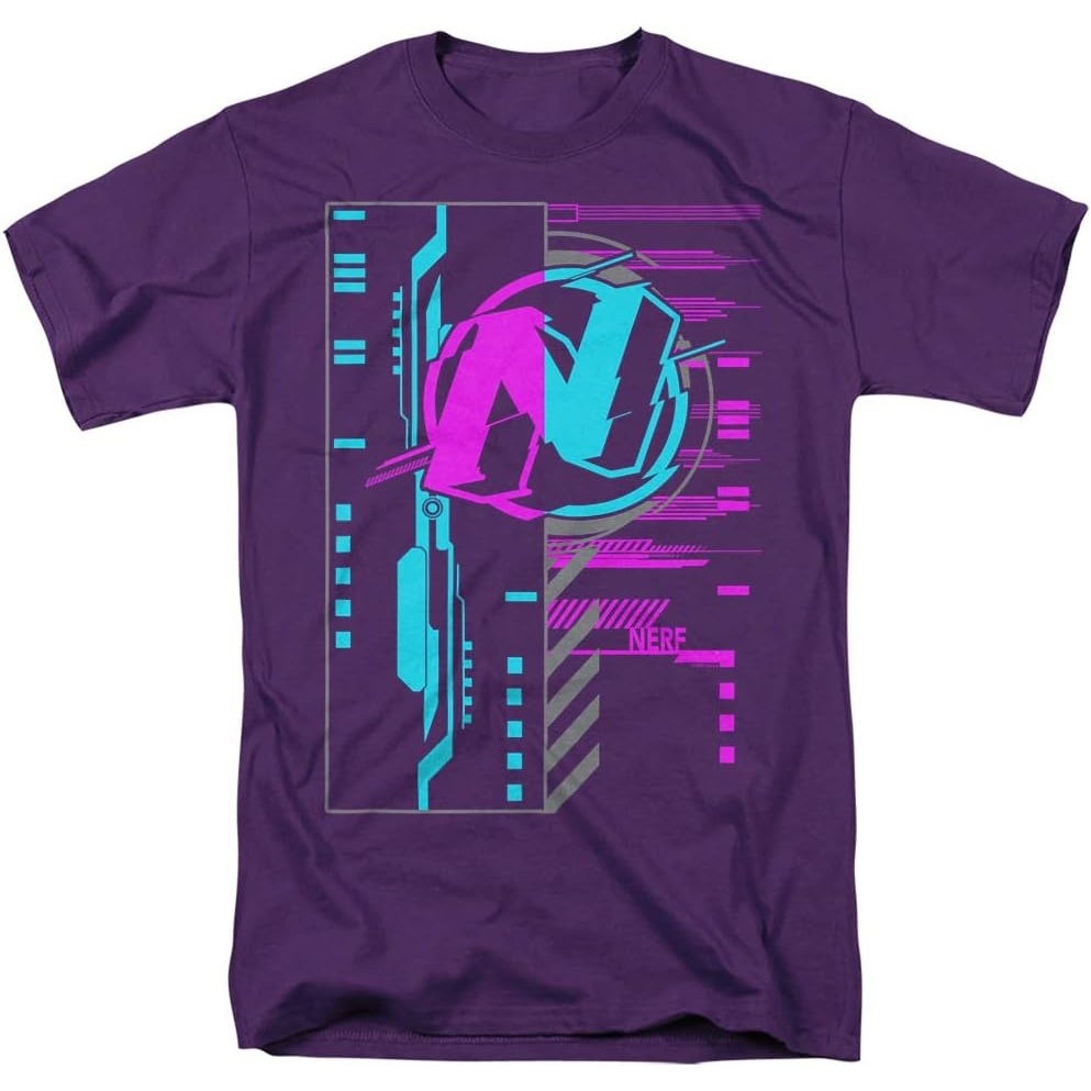 image:imageNerf Cyber Unisex Adult T Shirt for Men and WomenPurple