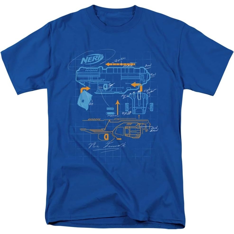 image:imageNerf Deconstructed Nerf Gun Unisex Adult T Shirt for Men and WomenRoyal