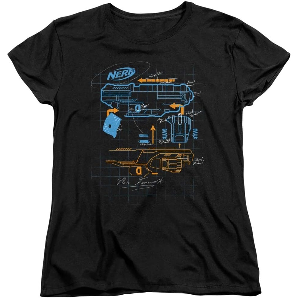 image:imageNerf Deconstructed Nerf Gun Womens T ShirtBlack