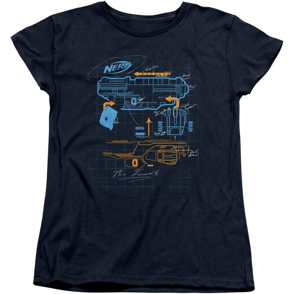 image:imageNerf Deconstructed Nerf Gun Womens T ShirtNavy