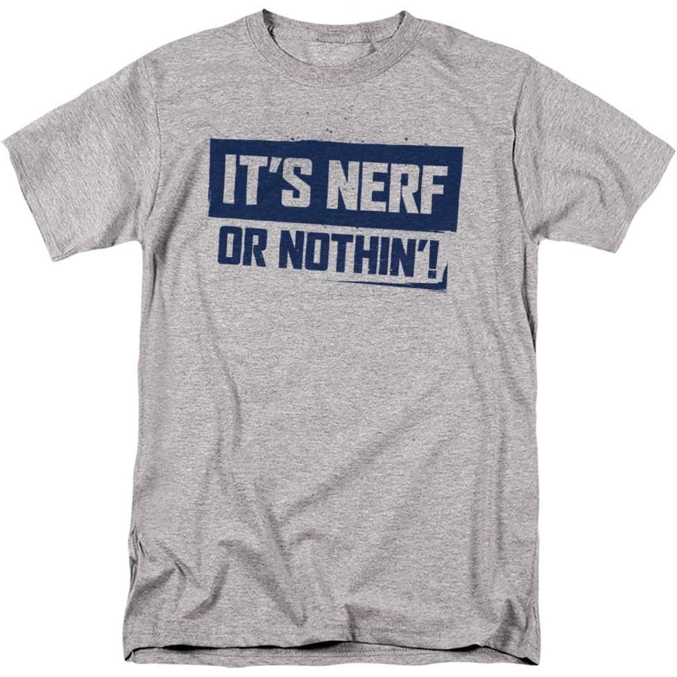 image:imageNerf Nerf Or Nothing Unisex Adult T Shirt for Men and WomenAthletic Heather