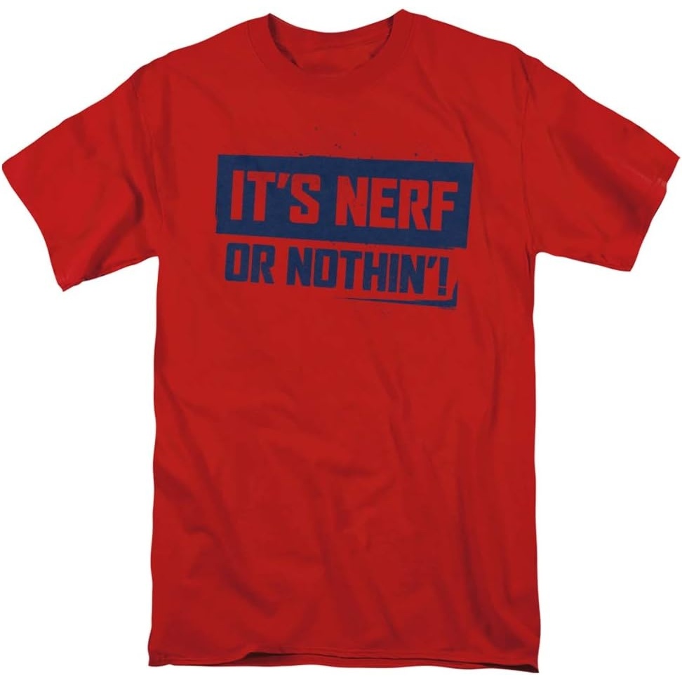 image:imageNerf Nerf Or Nothing Unisex Adult T Shirt for Men and WomenRed