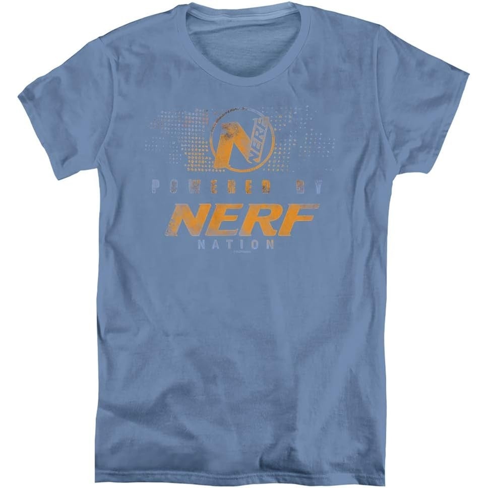 image:imageNerf Powered By Nerf Nation Womens T ShirtCarolina Blue