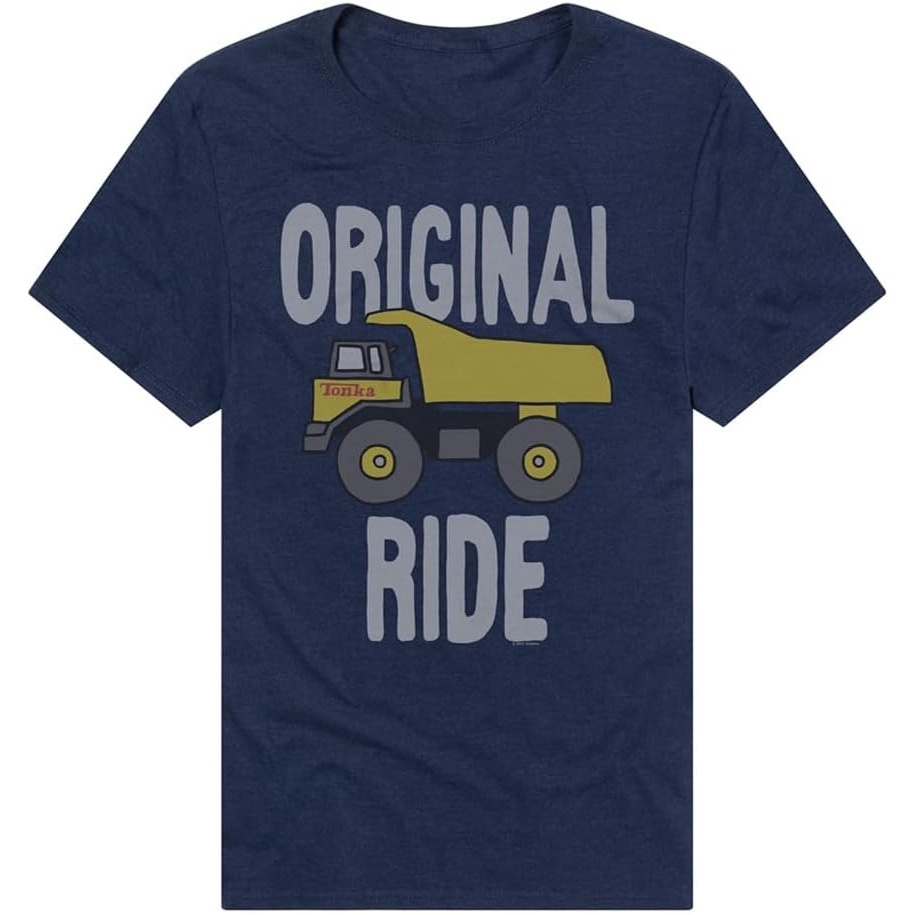 image:imagePopfunk Official Game Night Adult Unisex Classic RingSpun TShirt CollectionThe Dump Truck Navy Blue