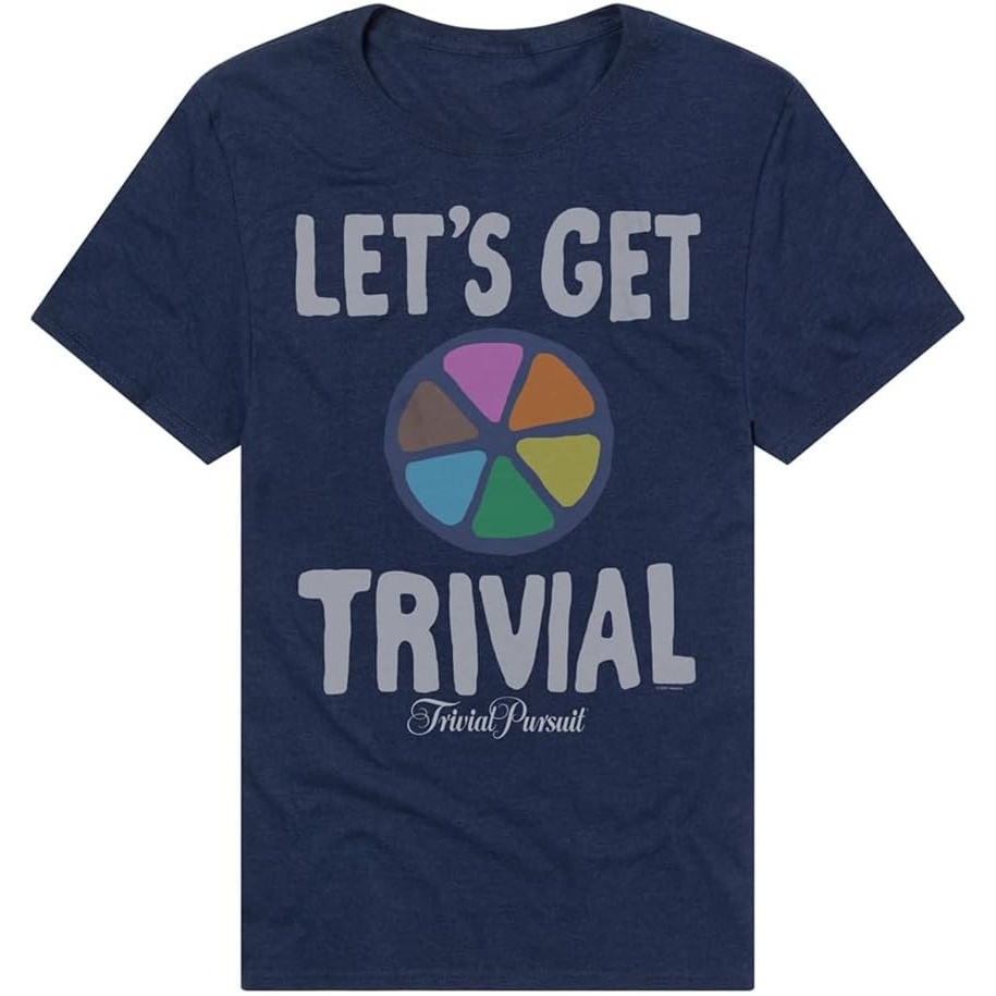 image:imagePopfunk Official Game Night Adult Unisex Classic RingSpun TShirt CollectionThe Lets Get Trivial Navy Blue